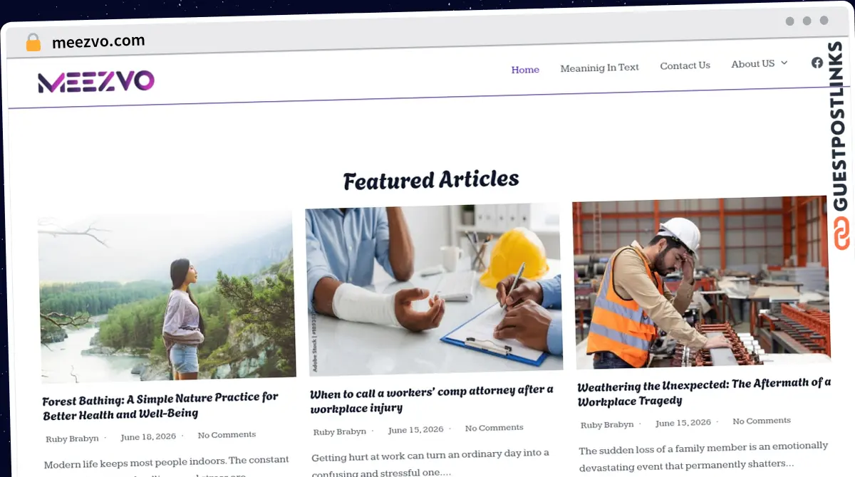 Publish Guest Post on meezvo.com