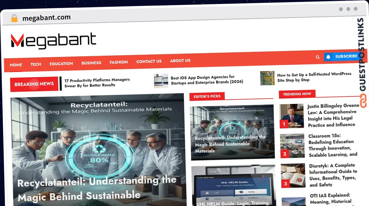 Publish Guest Post on megabant.com