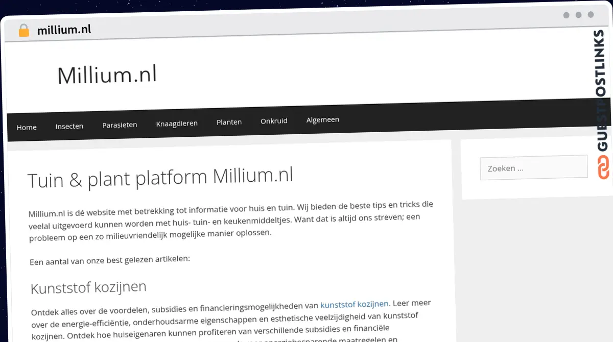 Publish Guest Post on millium.nl