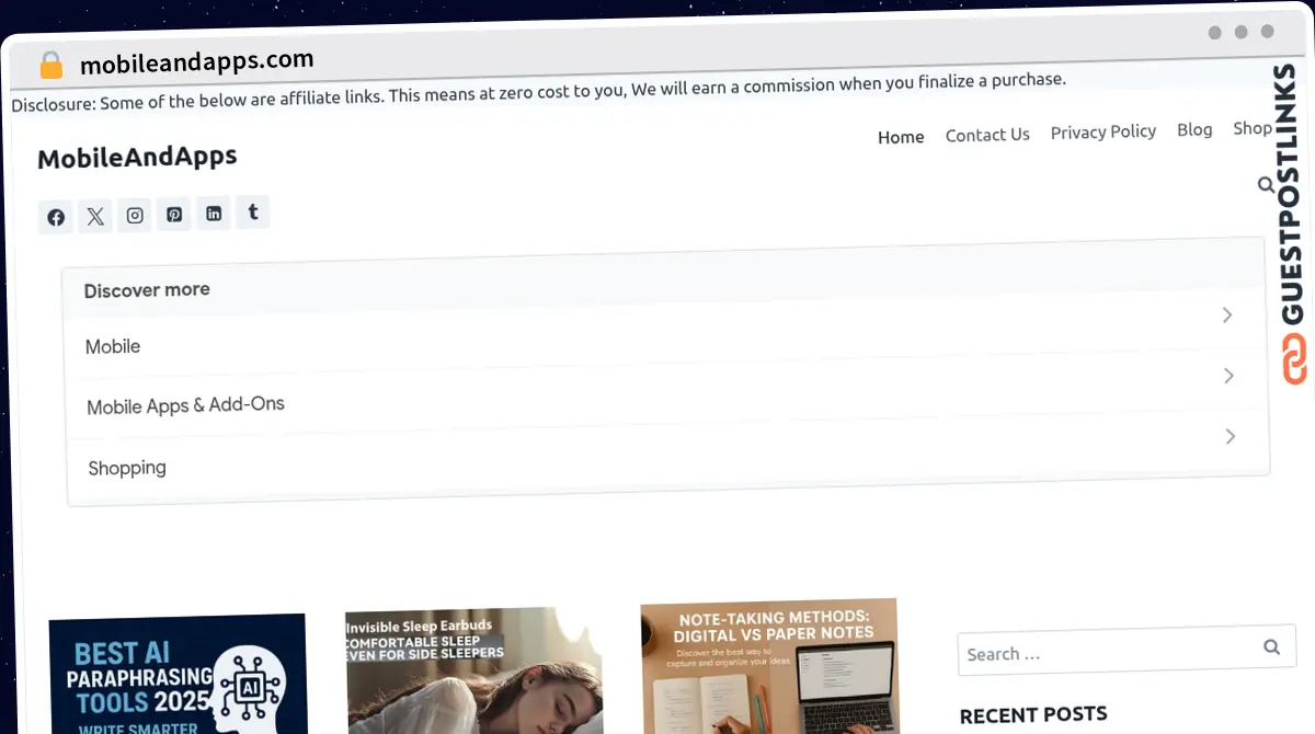 Publish Guest Post on mobileandapps.com