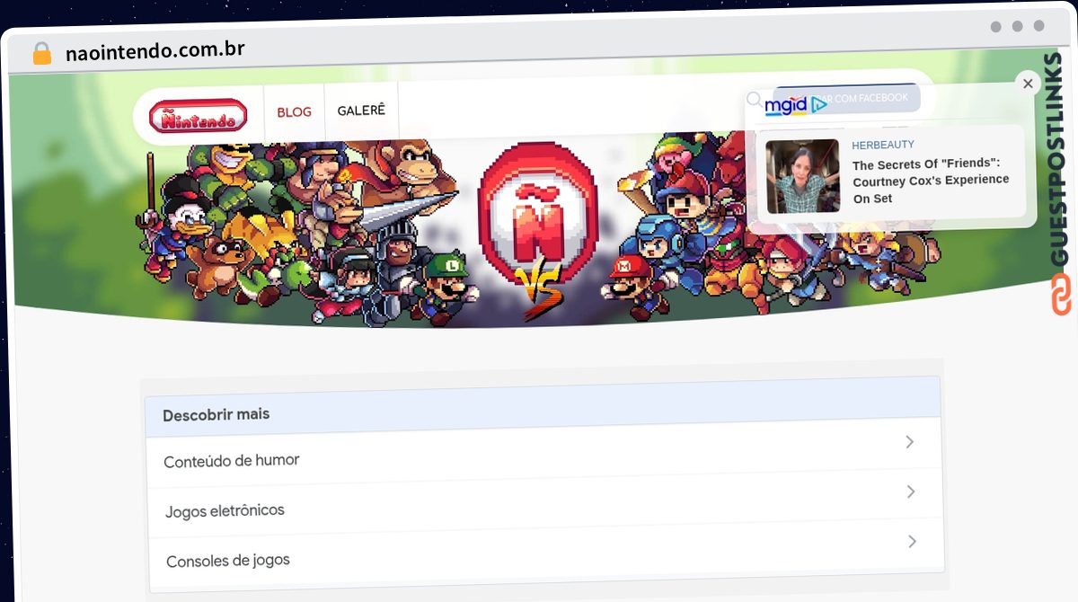 Publish Guest Post on naointendo.com.br