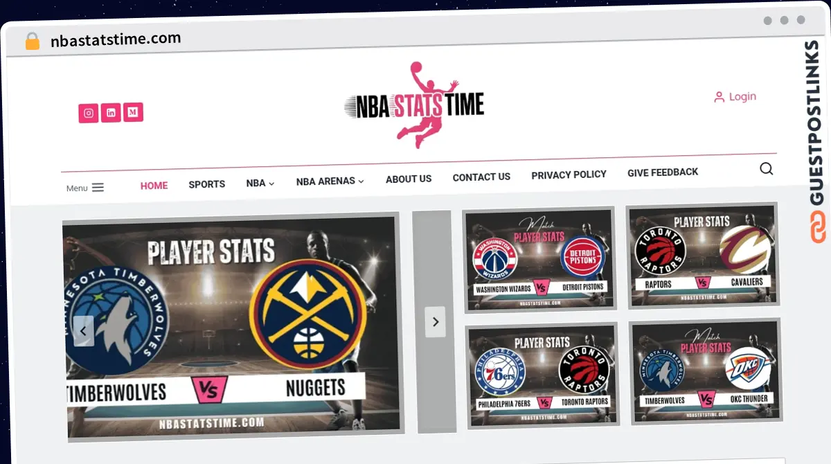 Publish Guest Post on nbastatstime.com