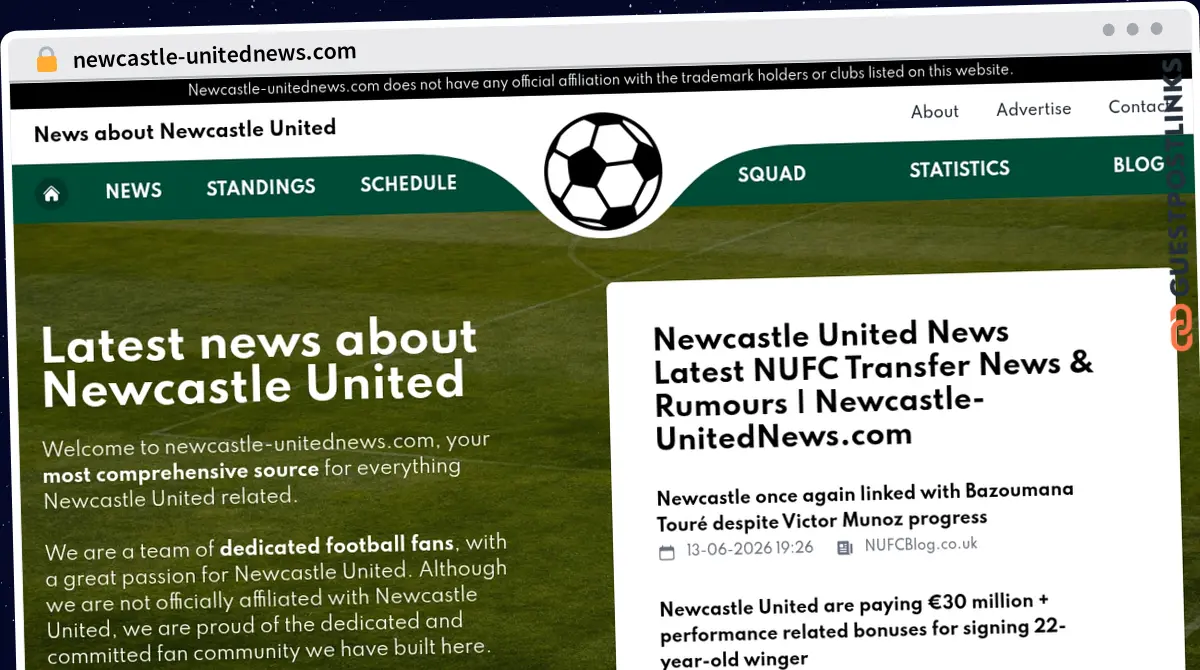Publish Guest Post on newcastle-unitednews.com
