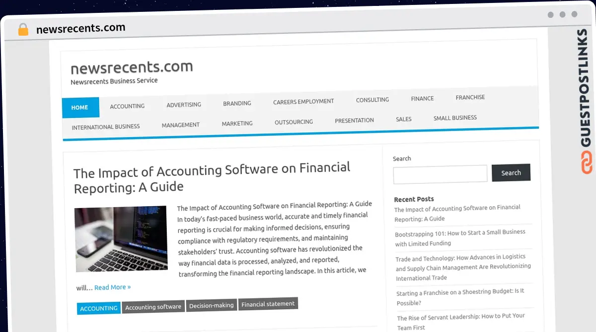 Publish Guest Post on newsrecents.com
