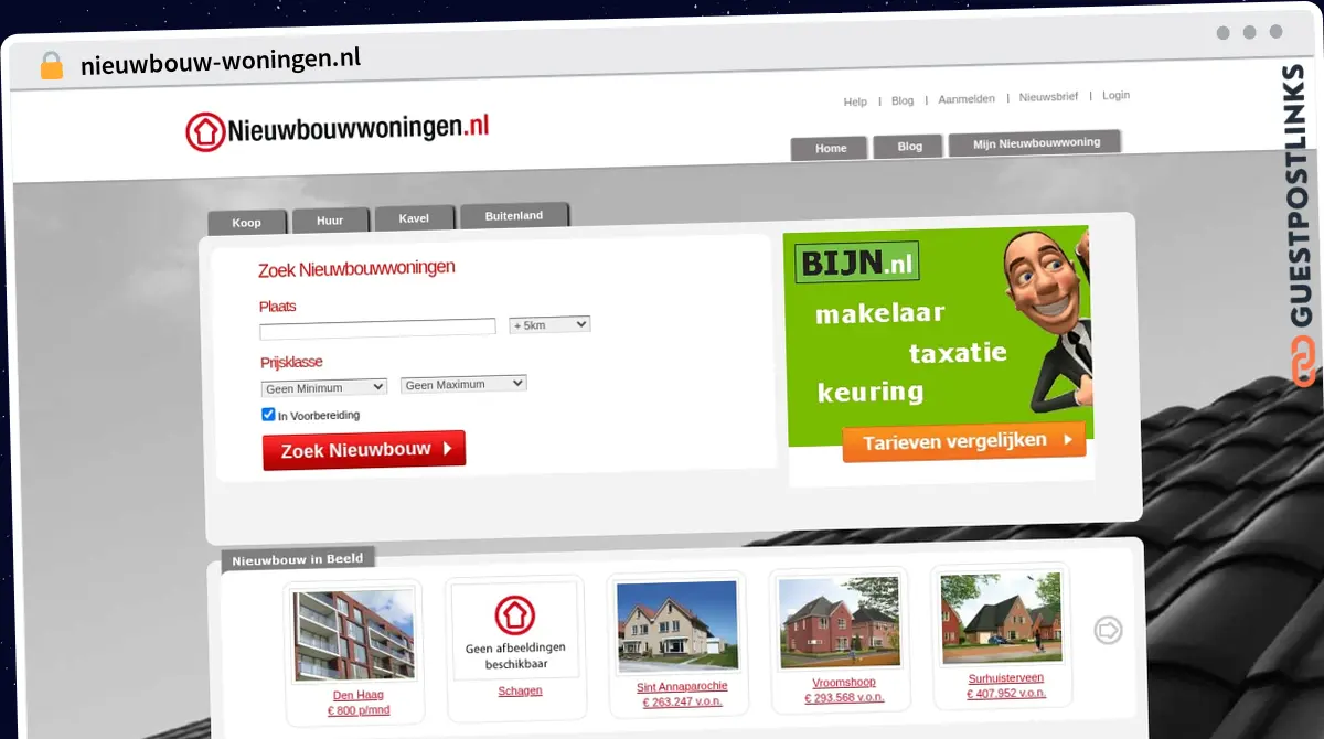 Publish Guest Post on nieuwbouw-woningen.nl
