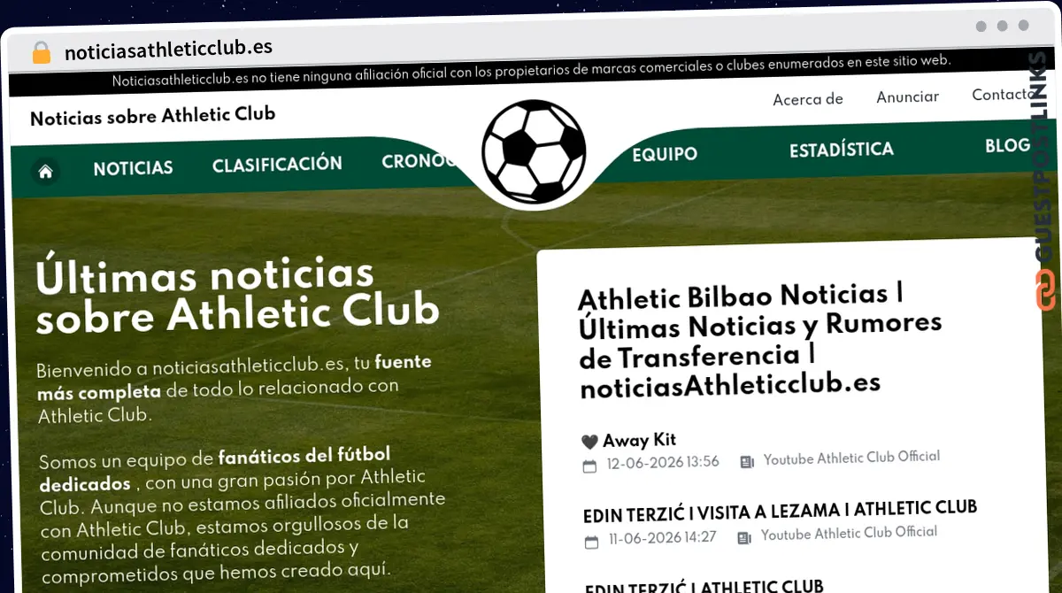Publish Guest Post on noticiasathleticclub.es