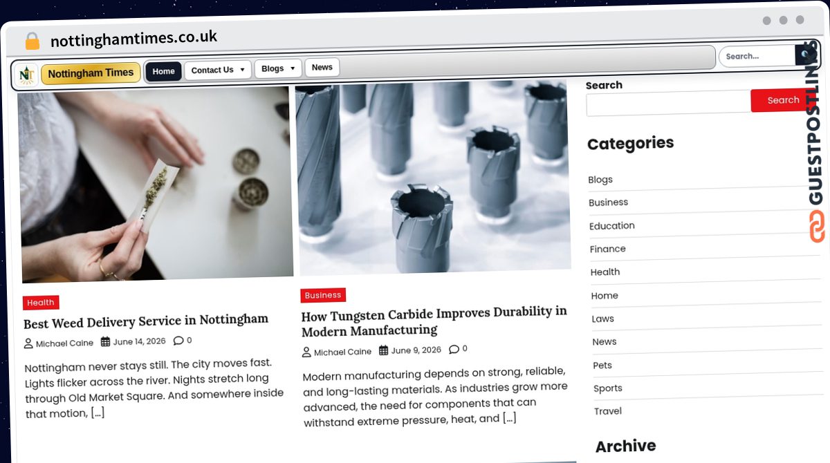 Publish Guest Post on nottinghamtimes.co.uk