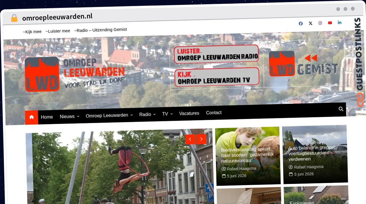 Publish Guest Post on omroepleeuwarden.nl