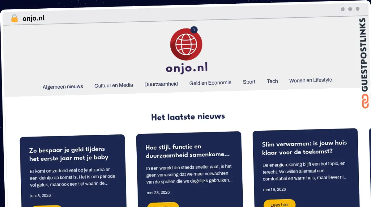 Publish Guest Post on onjo.nl