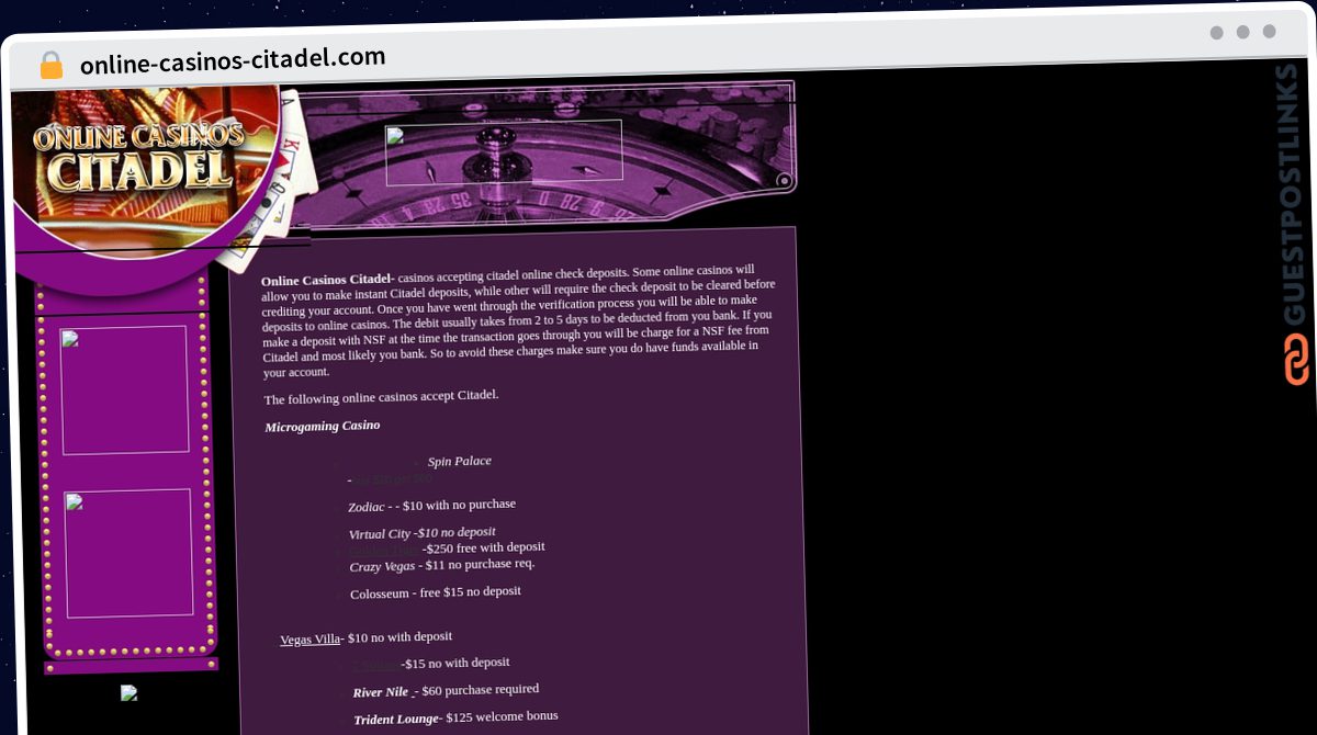 Publish Guest Post on online-casinos-citadel.com