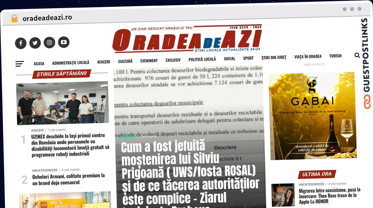 Publish Guest Post on oradeadeazi.ro