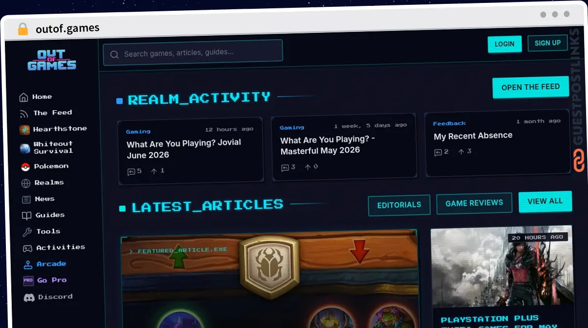 Publish Guest Post on outof.games