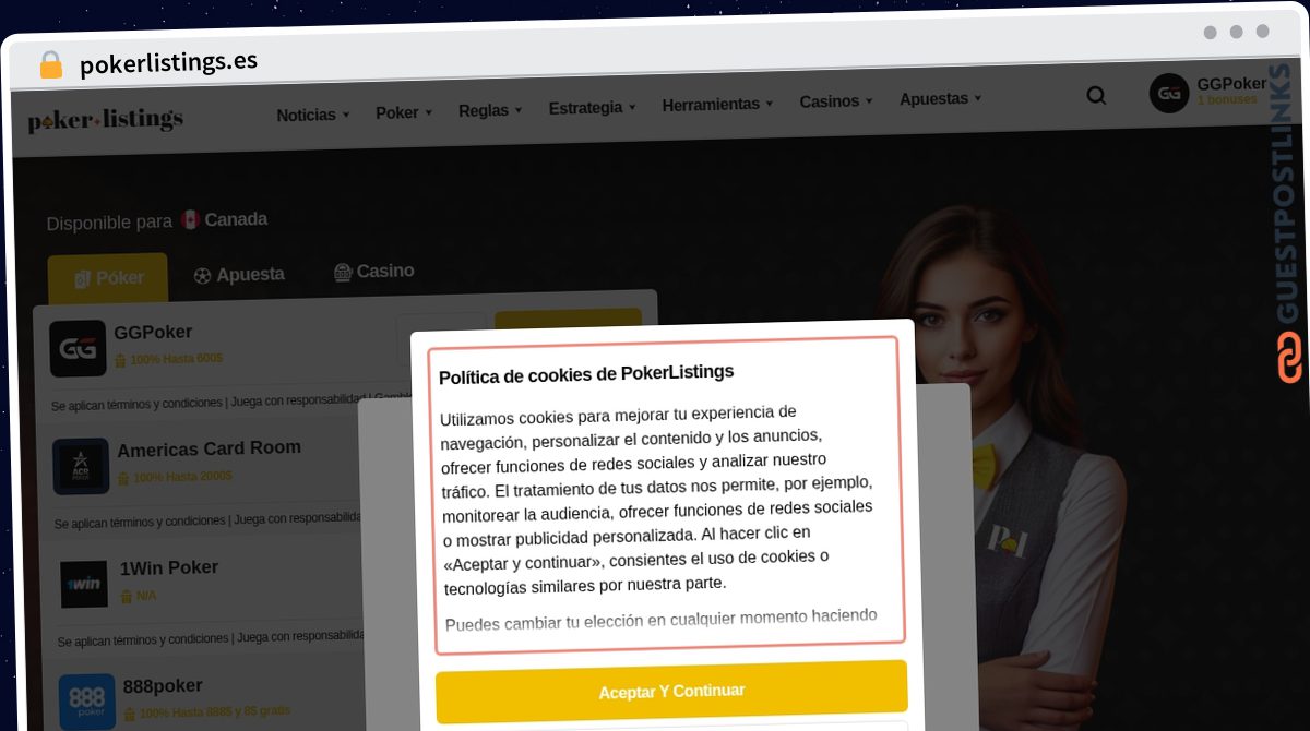 Publish Guest Post on pokerlistings.es