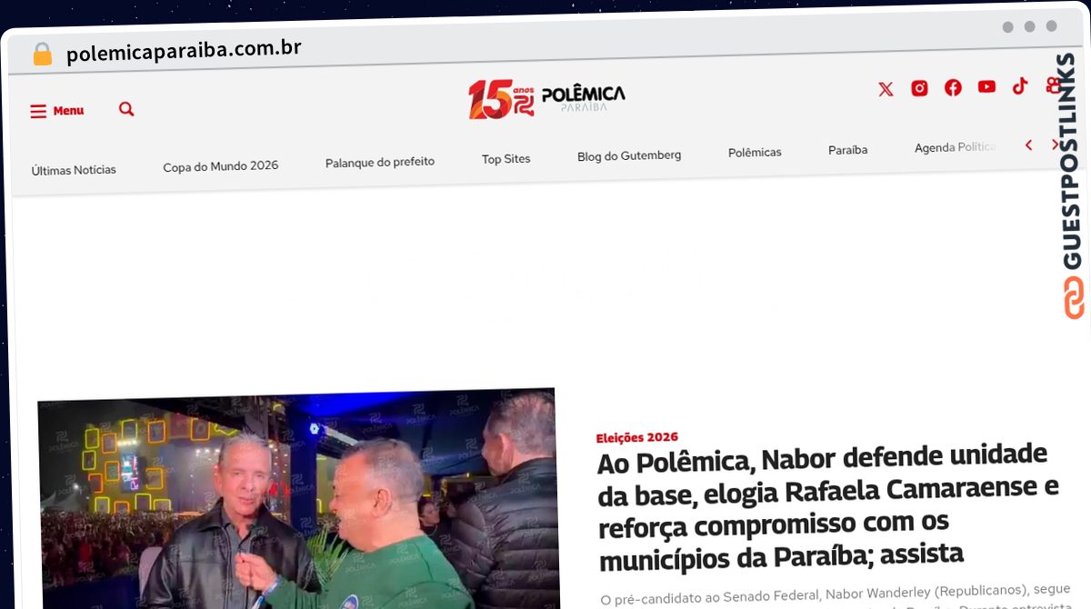 Publish Guest Post on polemicaparaiba.com.br