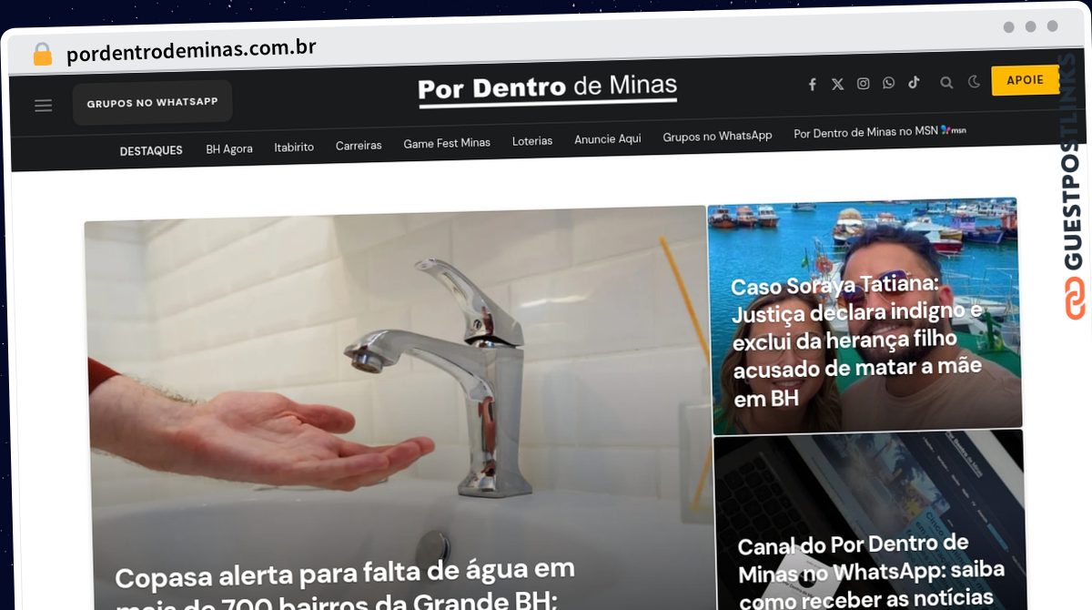 Publish Guest Post on pordentrodeminas.com.br
