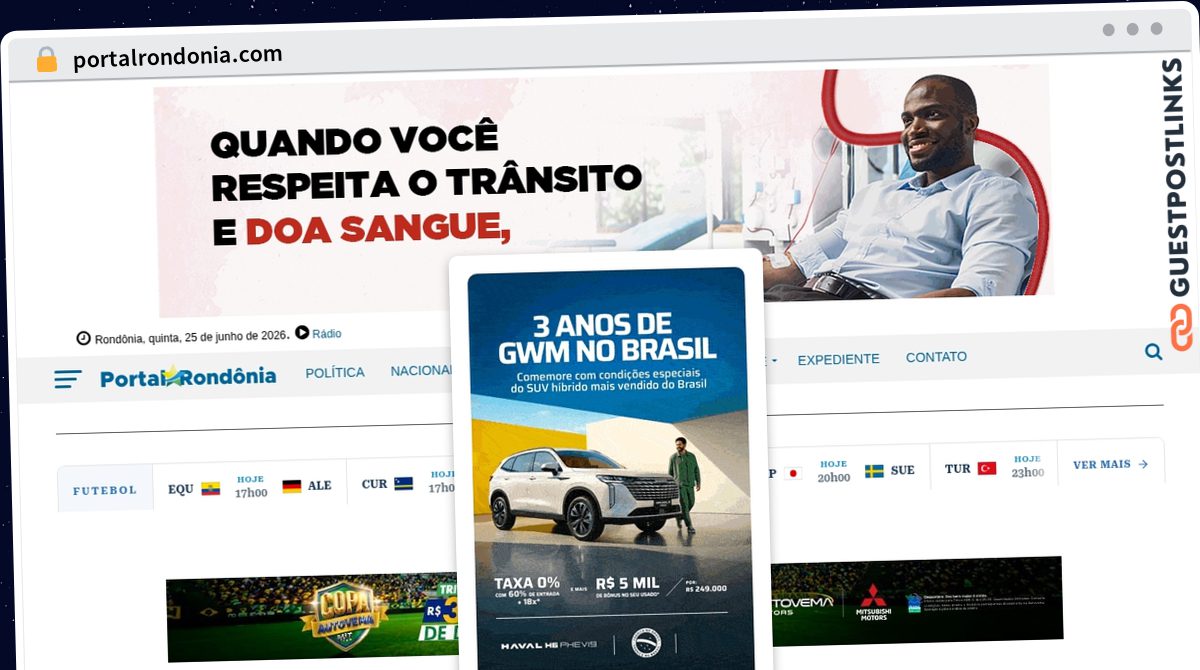 Publish Guest Post on portalrondonia.com