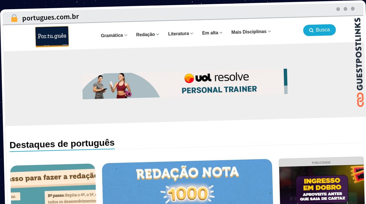 Publish Guest Post on portugues.com.br