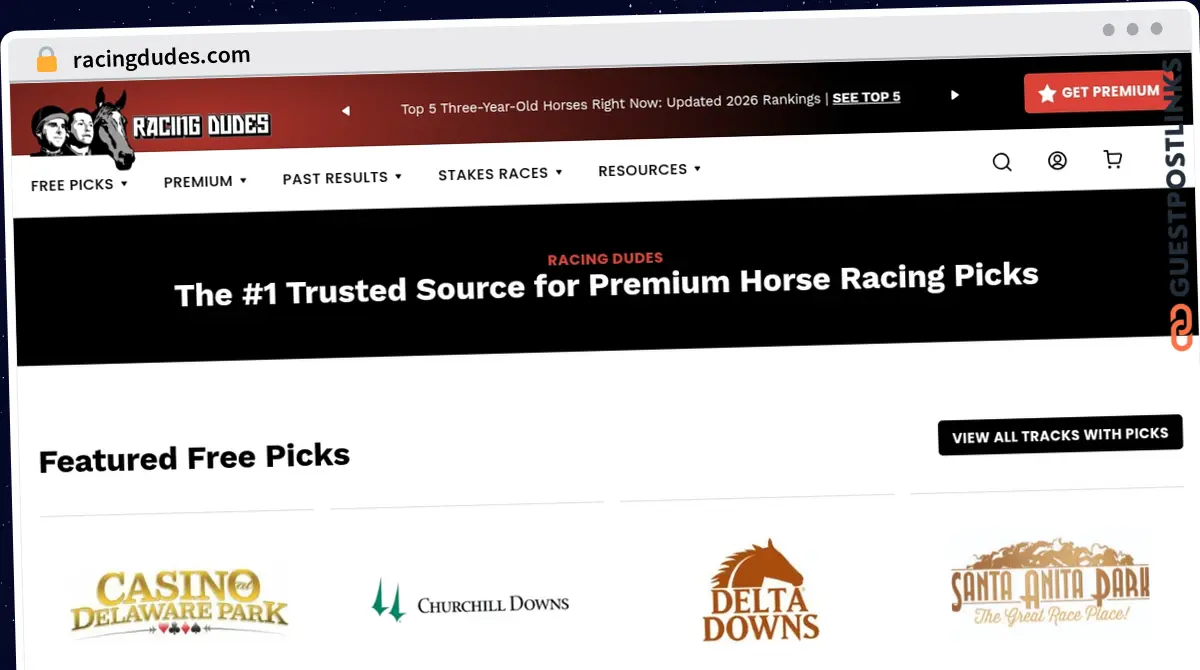 Publish Guest Post on racingdudes.com