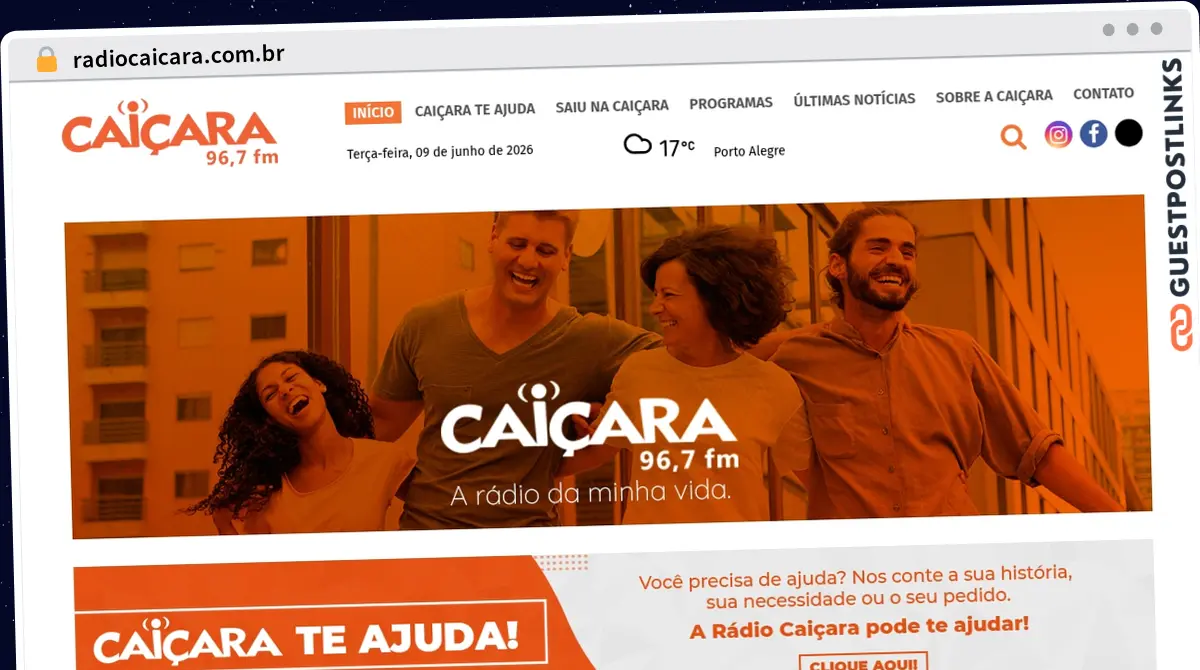 Publish Guest Post on radiocaicara.com.br