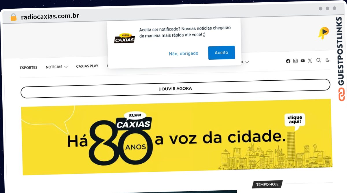 Publish Guest Post on radiocaxias.com.br