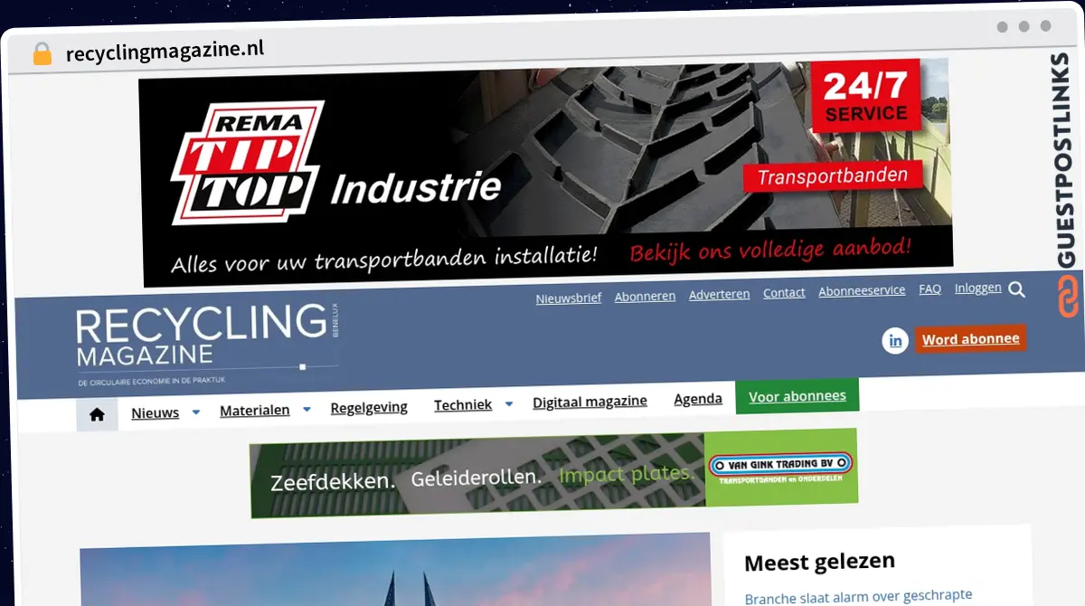Publish Guest Post on recyclingmagazine.nl