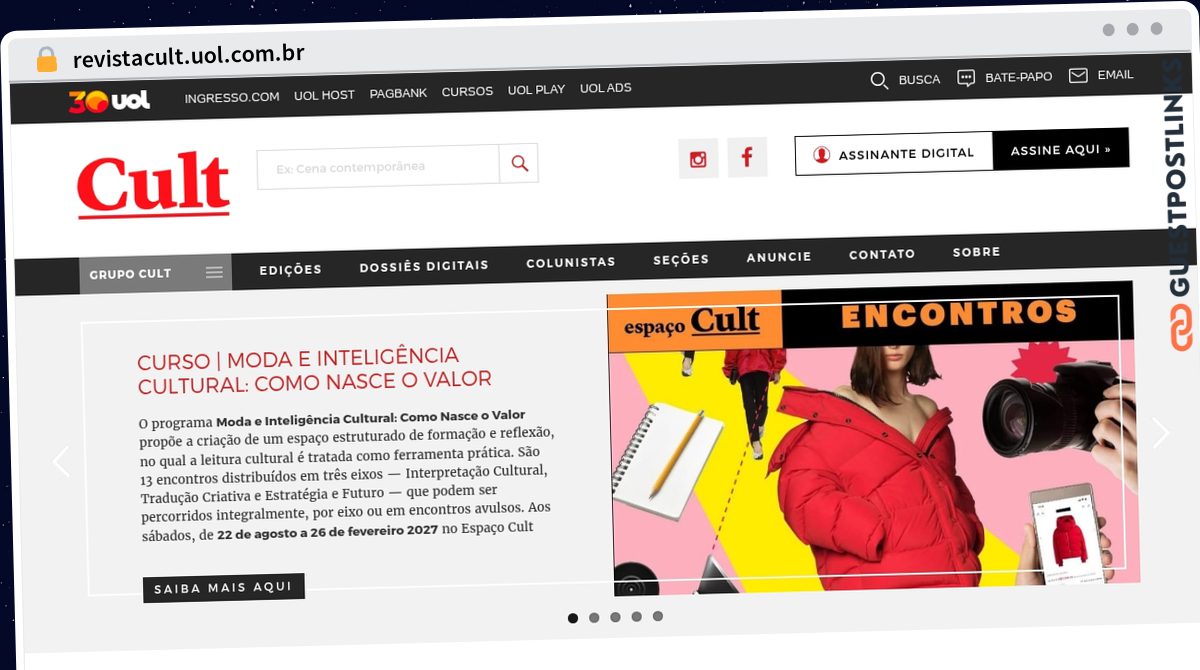 Publish Guest Post on revistacult.uol.com.br