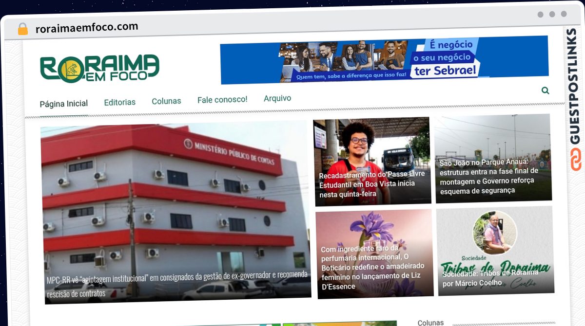 Publish Guest Post on roraimaemfoco.com