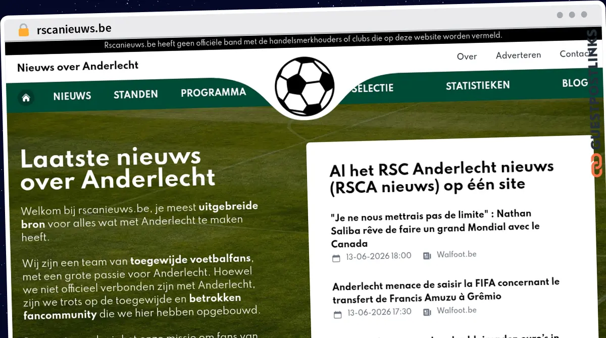 Publish Guest Post on rscanieuws.be