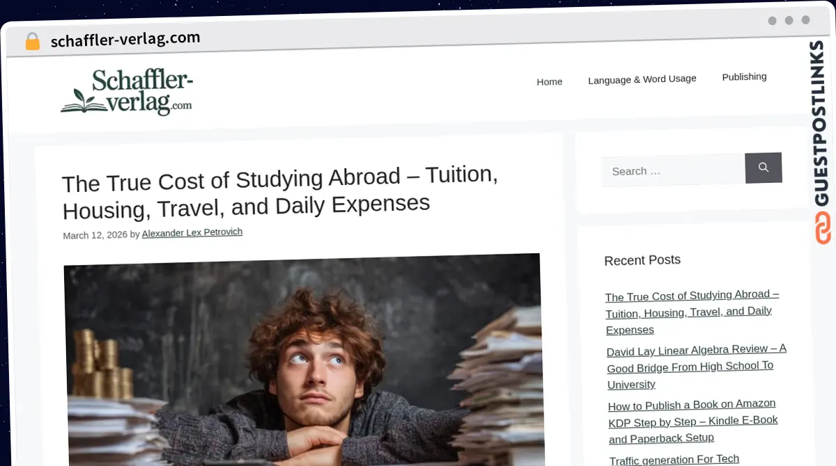 Publish Guest Post on schaffler-verlag.com