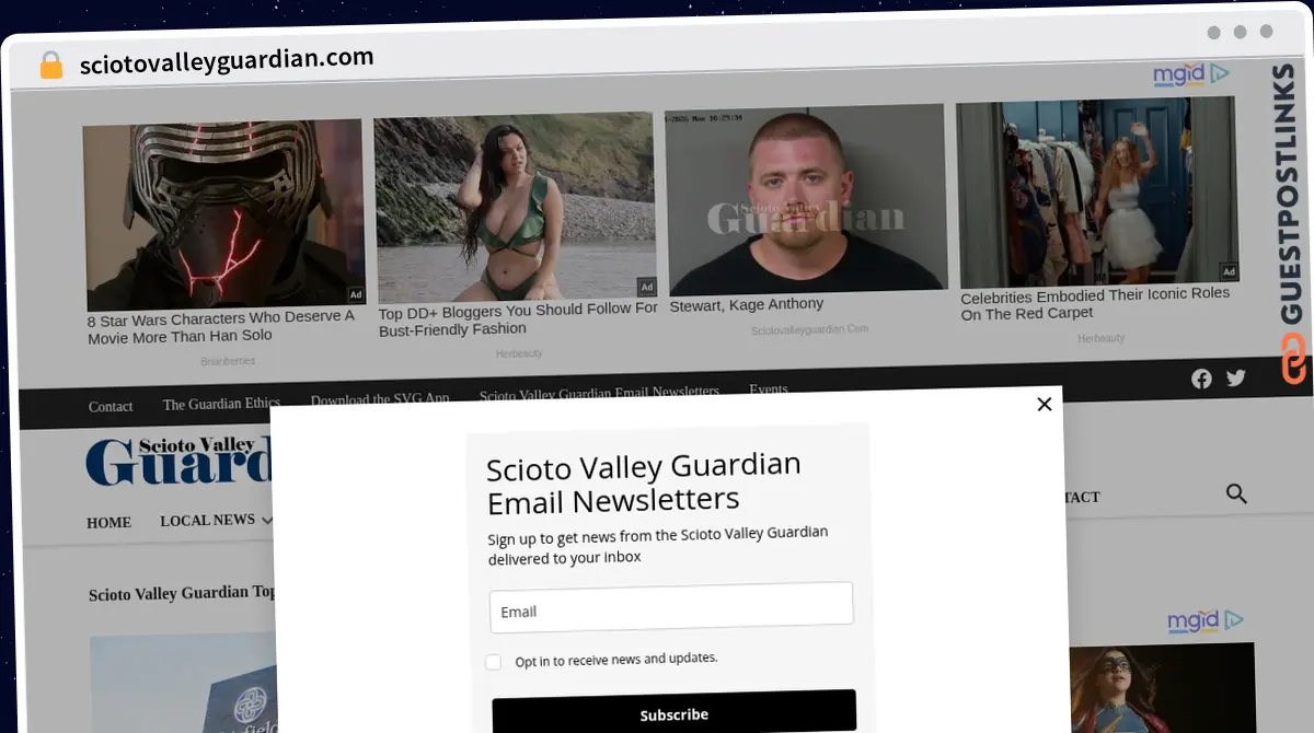 Publish Guest Post on sciotovalleyguardian.com