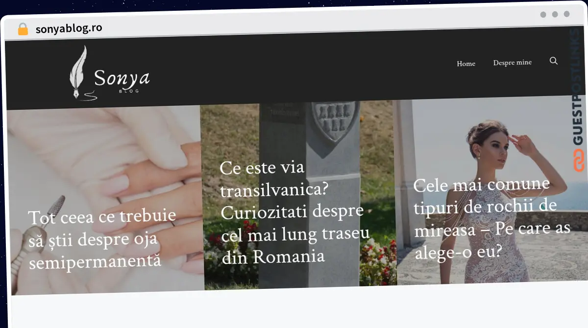 Publish Guest Post on sonyablog.ro