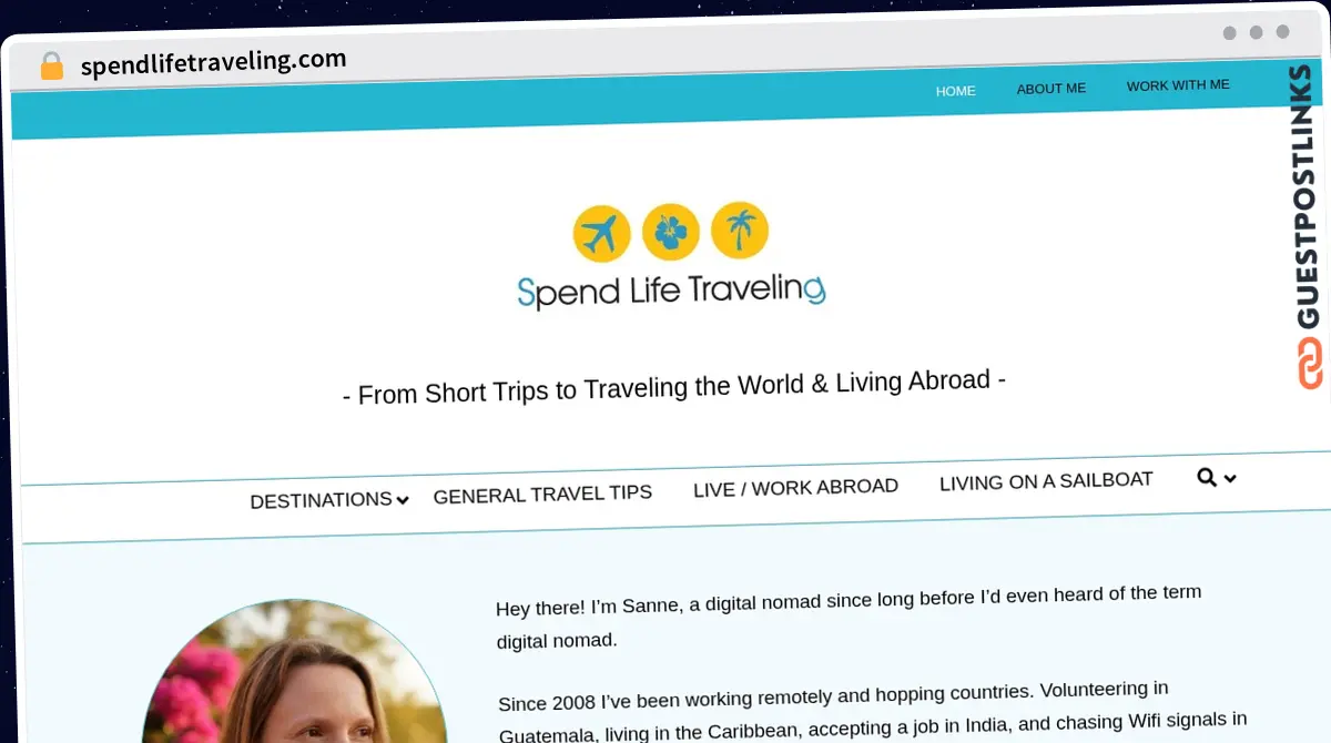 Publish Guest Post on spendlifetraveling.com