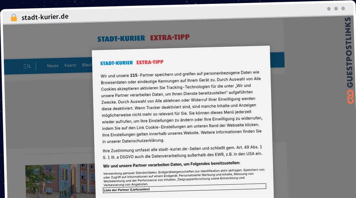 Publish Guest Post on stadt-kurier.de