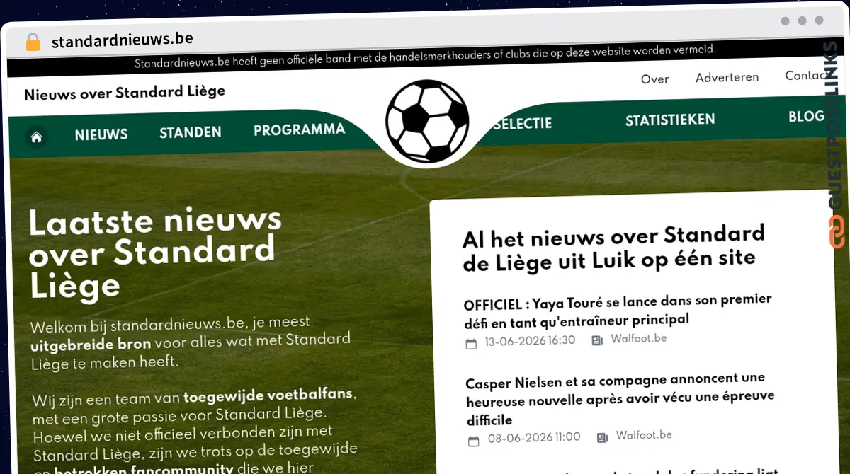 Publish Guest Post on standardnieuws.be
