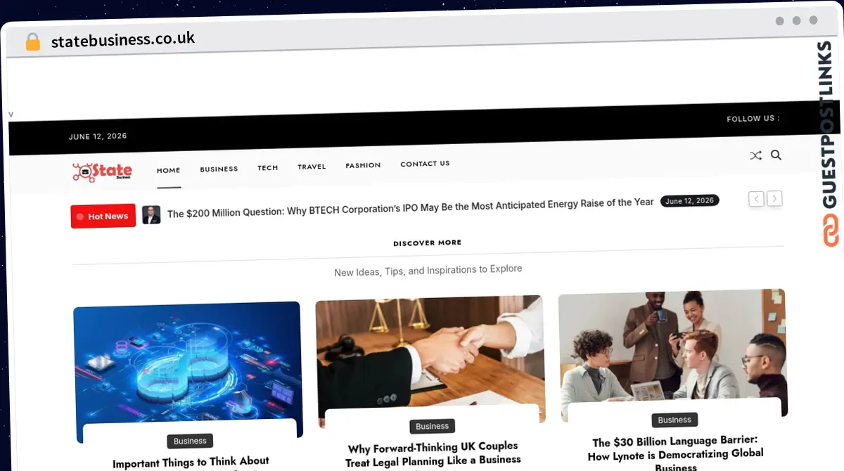Publish Guest Post on statebusiness.co.uk
