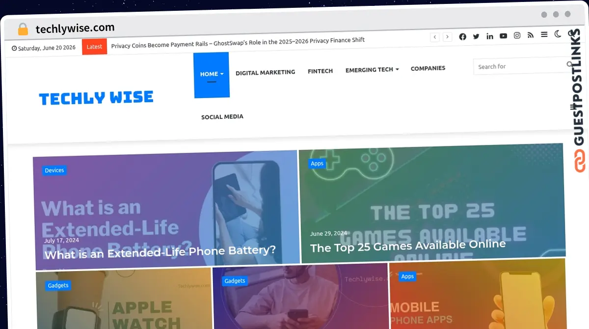Publish Guest Post on techlywise.com