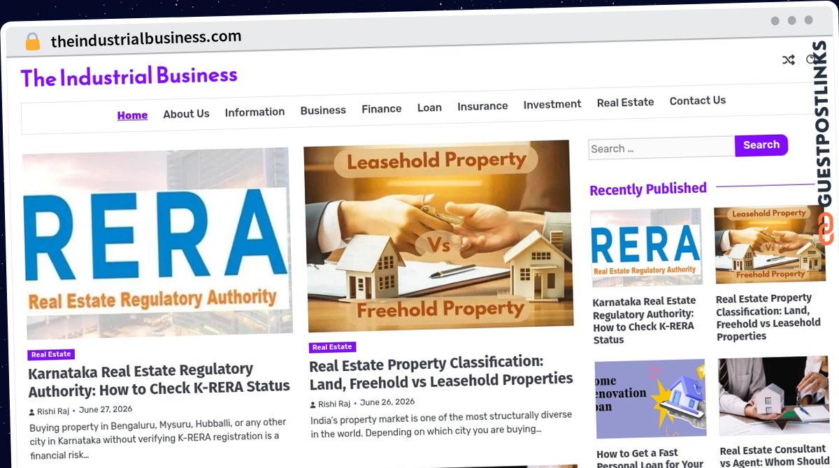 Publish Guest Post on theindustrialbusiness.com