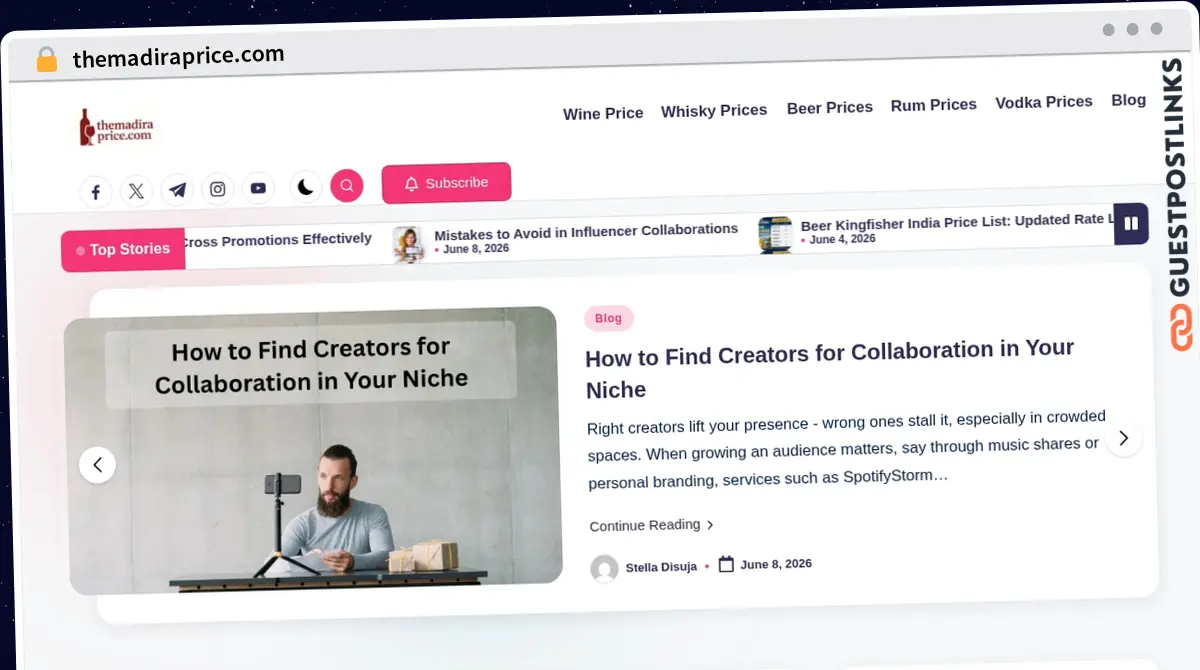 Publish Guest Post on themadiraprice.com