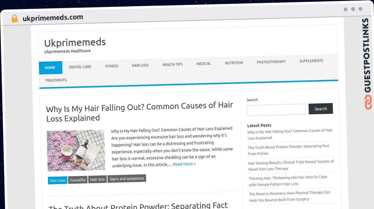Publish Guest Post on ukprimemeds.com