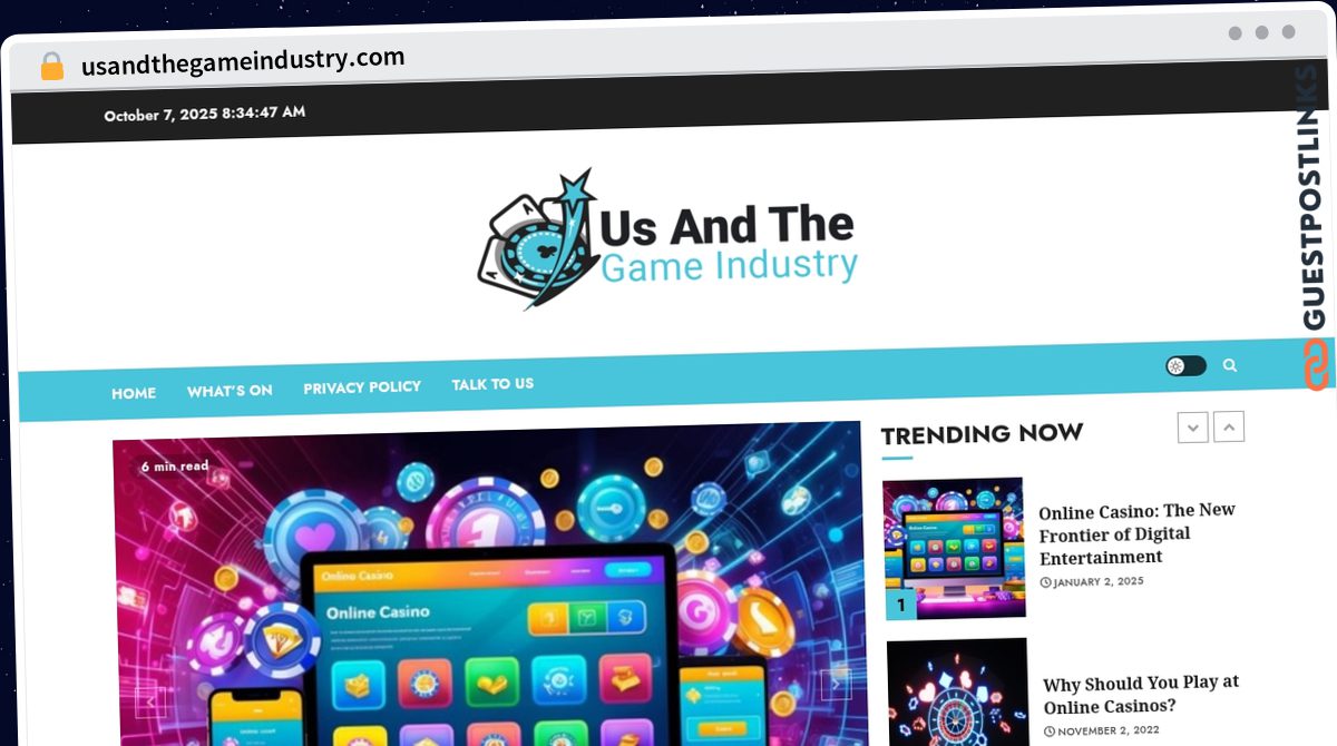 Publish Guest Post on usandthegameindustry.com