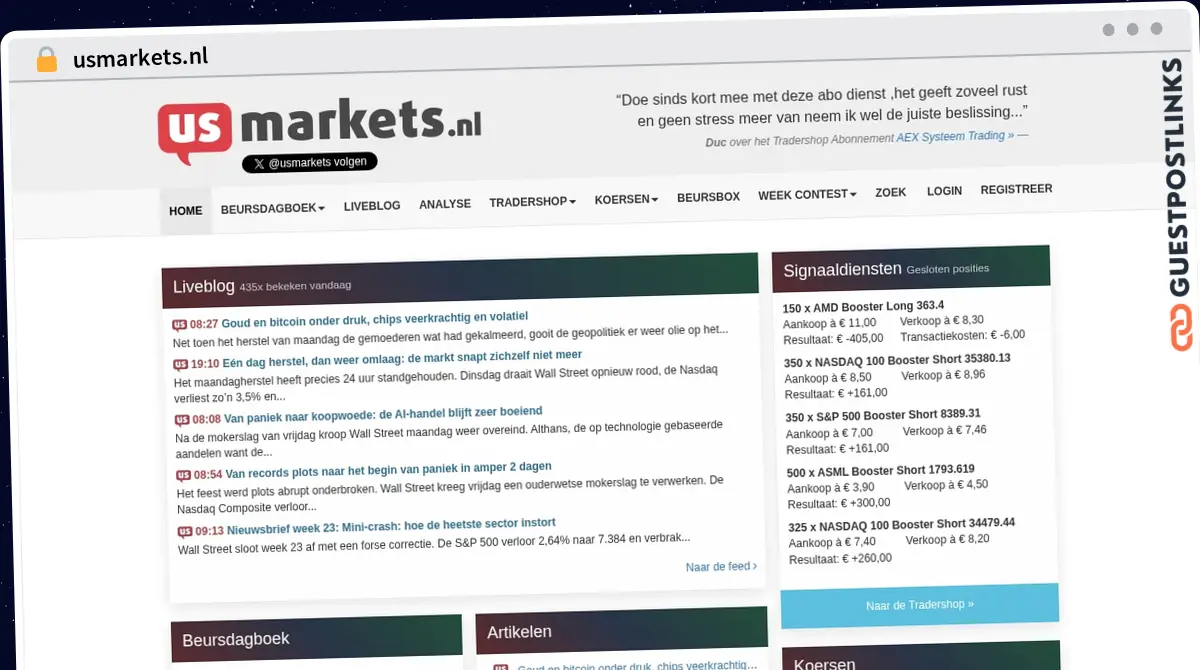 Publish Guest Post on usmarkets.nl
