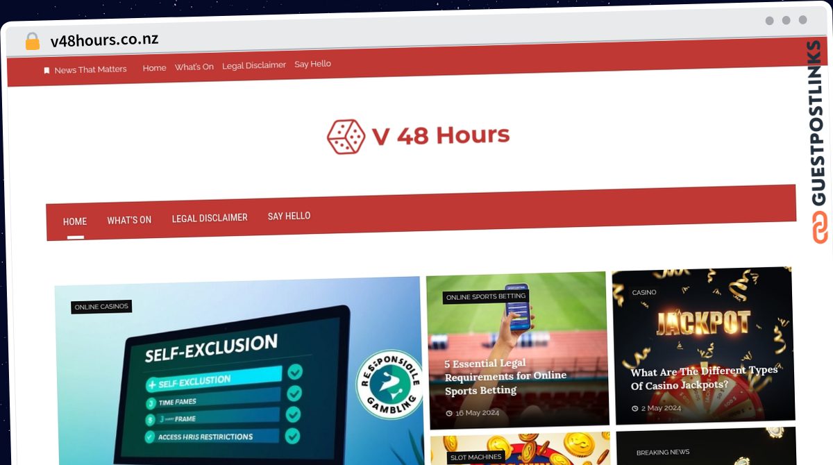 Publish Guest Post on v48hours.co.nz