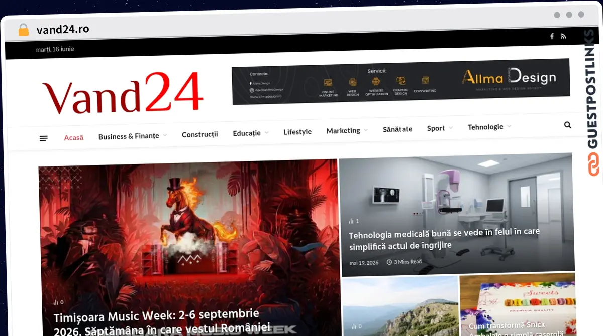 Publish Guest Post on vand24.ro