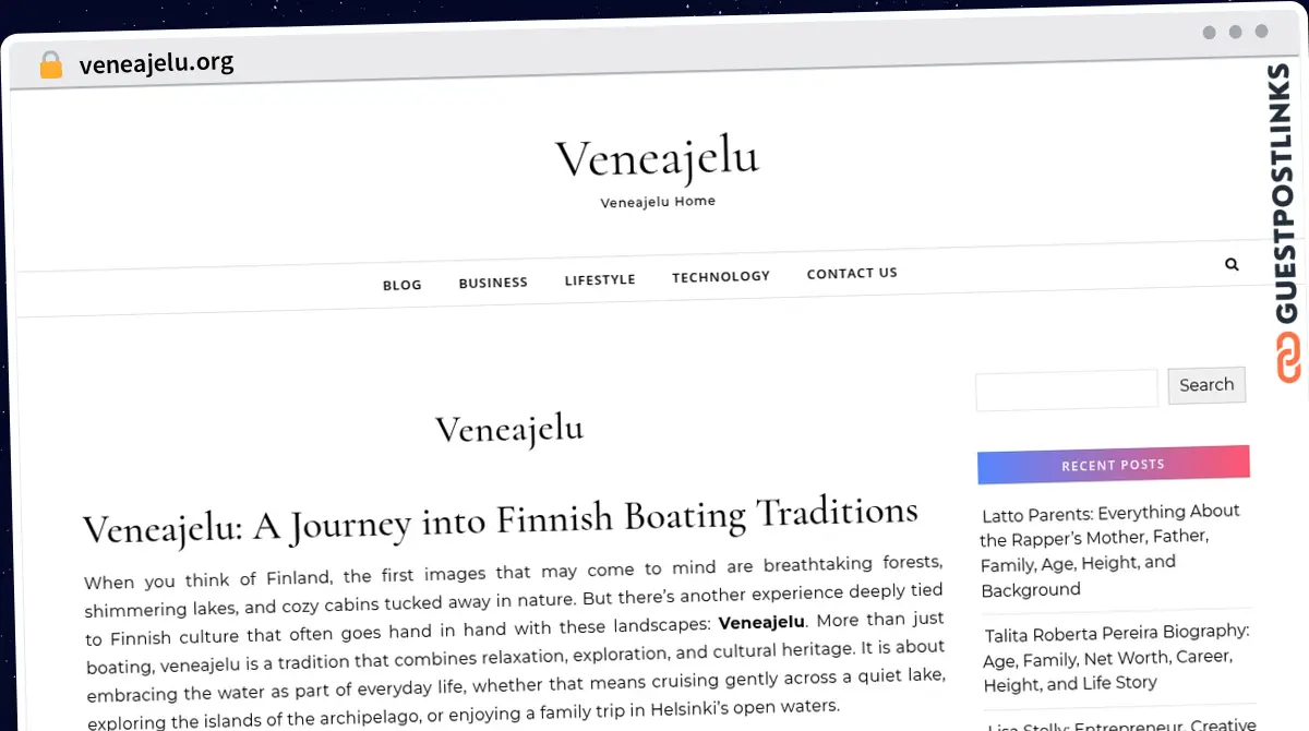Publish Guest Post on veneajelu.org