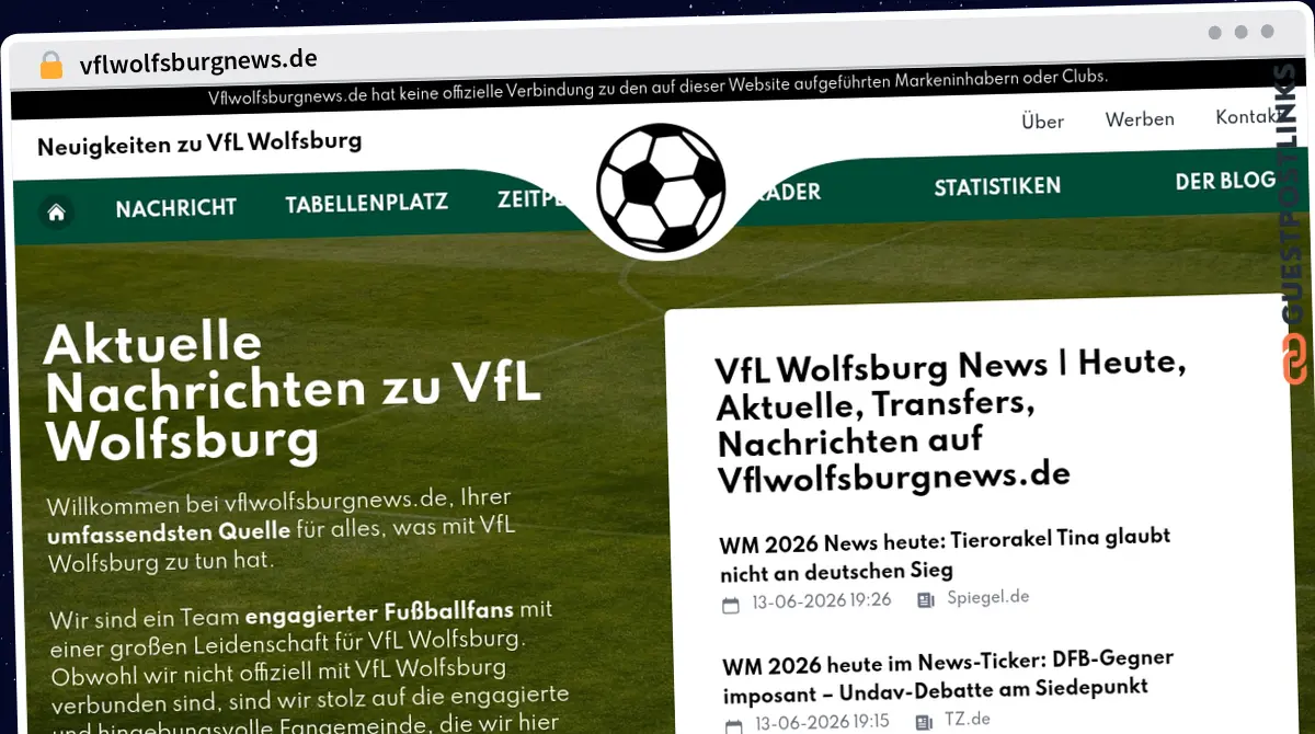 Publish Guest Post on vflwolfsburgnews.de