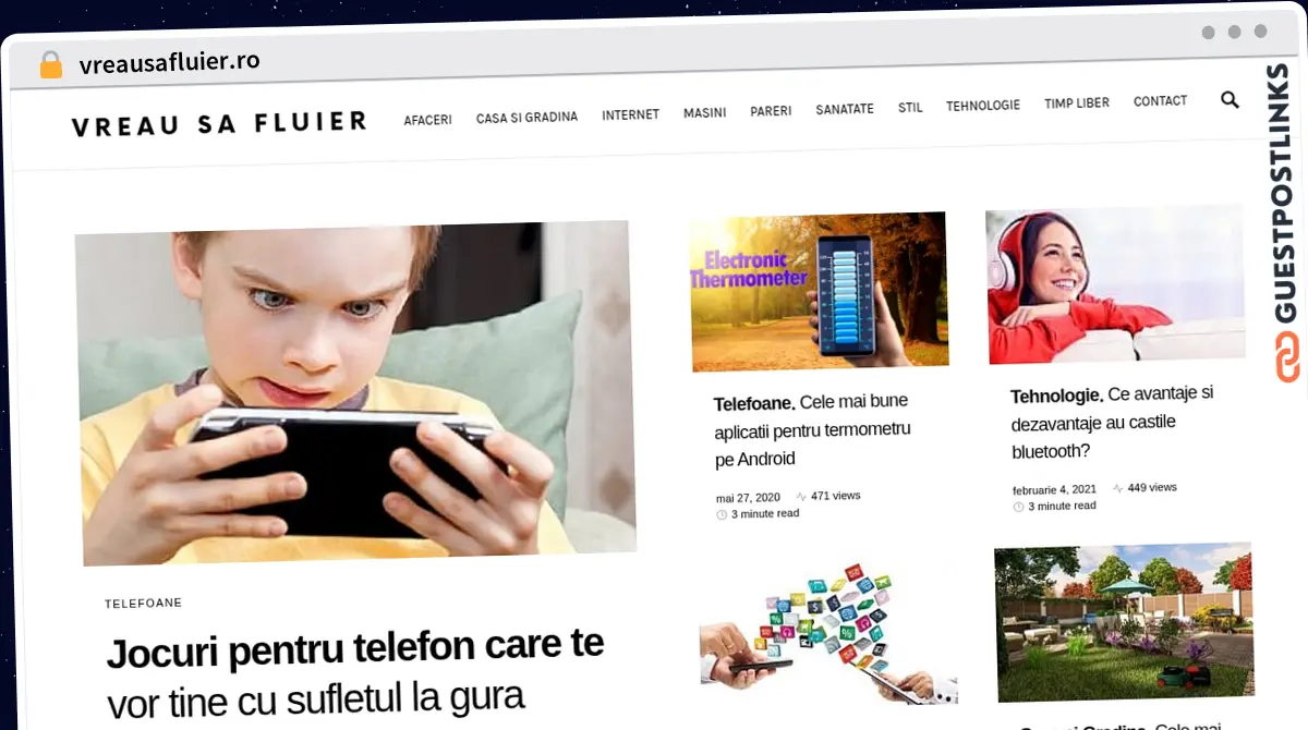 Publish Guest Post on vreausafluier.ro