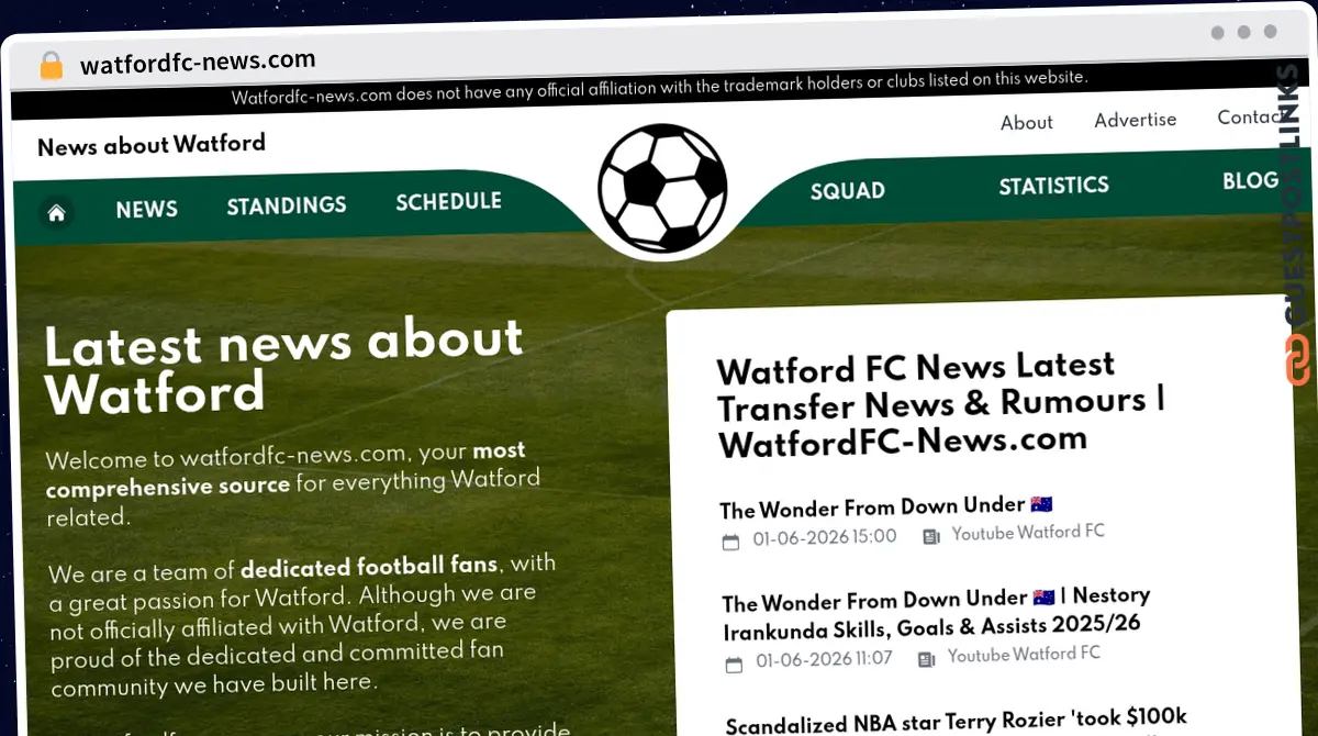 Publish Guest Post on watfordfc-news.com