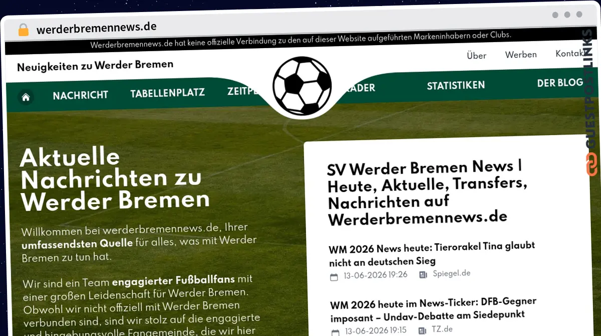 Publish Guest Post on werderbremennews.de