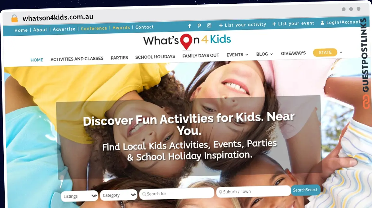 Publish Guest Post on whatson4kids.com.au