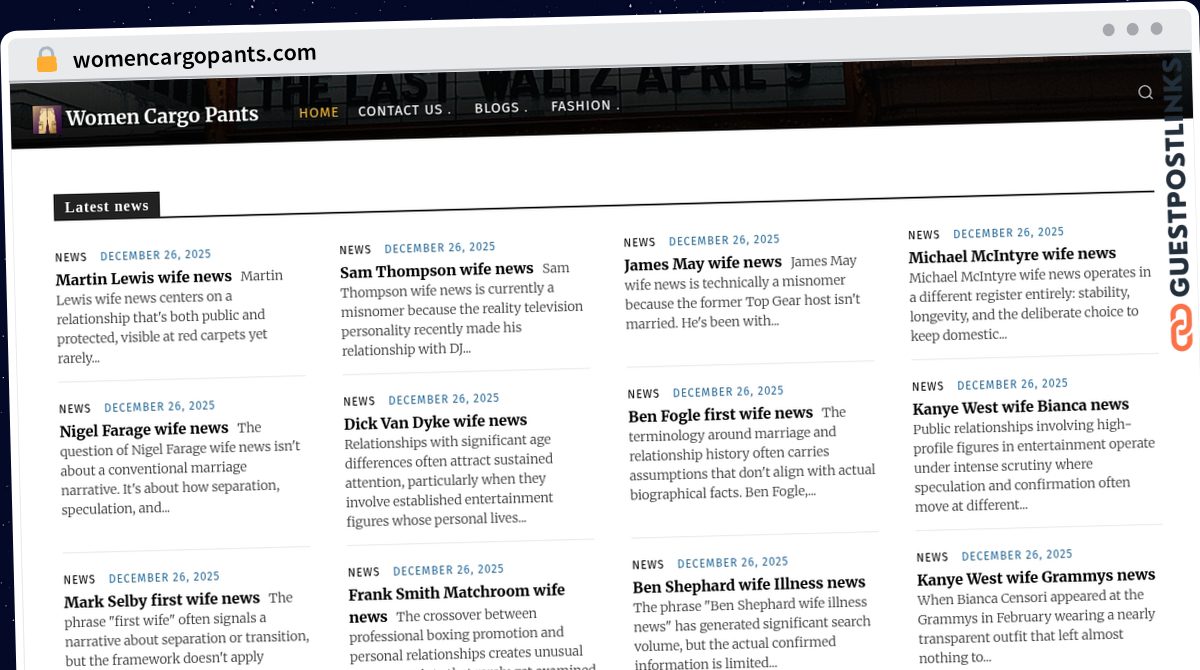 Publish Guest Post on womencargopants.com